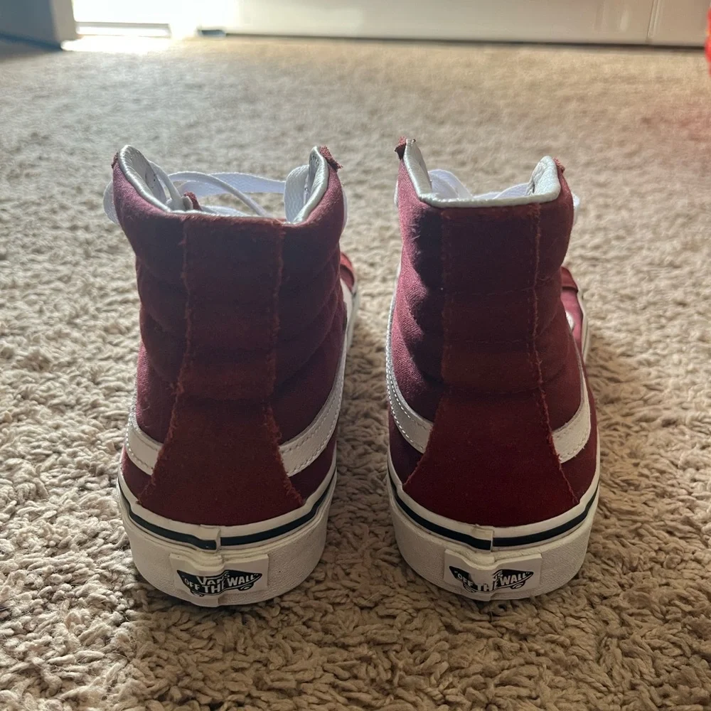 Vans Red Suede High-Top Sneakers - Picture 7 of 8